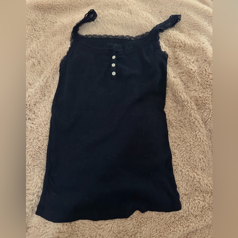 Brandy Navy Lace Tank